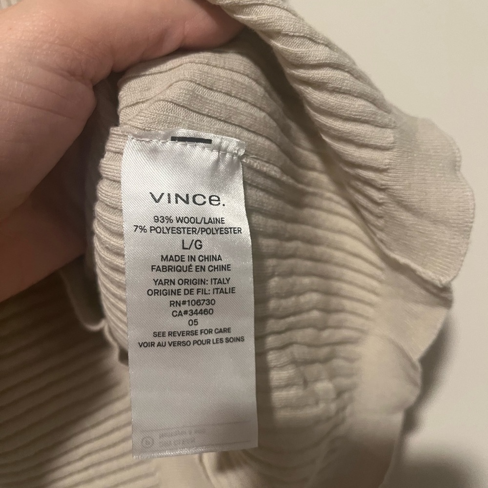Vince Wool Blend Ribbed Tank - Picture 3 of 4